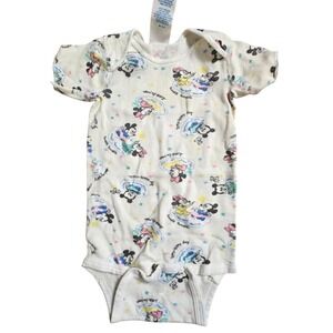 Vintage Disney Mickey Minnie Mouse One Piece Bodysuit Dundee M USA Kidcore Retro